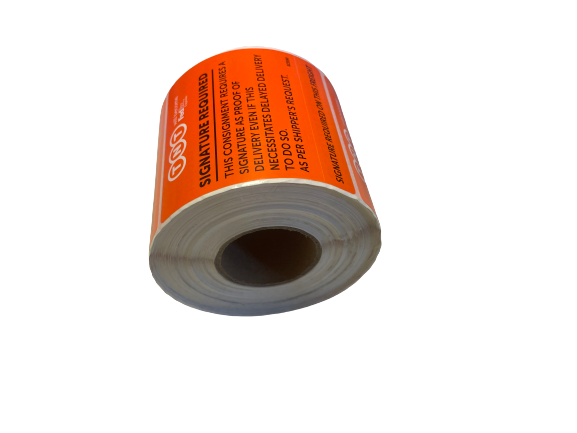 2,500 (5 x 500) Signature Required on Delivery Stickers