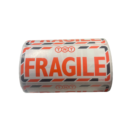5,000 (10 x 500) 135x60mm Large Fragile Stickers